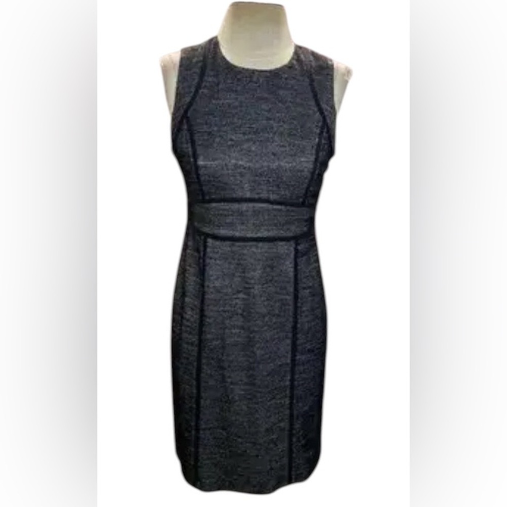 Ann Taylor Wool Blend Elegant Black and Gray Sleeveless Dress 4